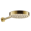 Just Taps Shower head and arm Brushed Brass