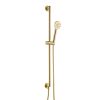 Just Taps Slide Rail with Round Shower Handle and Hose Brushed Brass