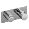 Just Taps Thermostatic concealed push button 2 outlet shower valve Chrome