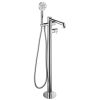 Just Taps Floor standing bath shower mixer with lever and kit Chrome