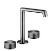 Just Taps 3 hole deck mounted basin mixer Brushed Black