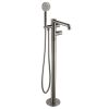 Just Taps Floor standing bath shower mixer no lever with kit Brushed Black