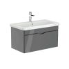 Saneux INDIGO 1-drawer unit gloss grey for 80cm basin