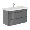 Saneux INDIGO 2-drawer unit gloss grey for 100cm basin
