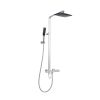 Just Taps Thermostatic shower pole with overhead shower, hand shower, and bath spout