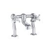 Just Taps Grosvenor Cross Mounted Bath Filler Brass with nickel finish