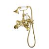 Just Taps Grosvenor Cross Antique Brass Edition Shower Mixer Wall Mounted with Kit