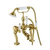 Just Taps Grosvenor Lever Antique Brass Edition Mounted Bath Shower Mixer with Kit