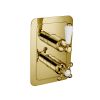 Just Taps Grosvenor lever thermostatic concealed 2 outlet shower valve, vertical MP 0.5 Brass with Nickel finish