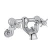 Just Taps Grosvenor Pinch Bath Filler Wall Mounted Brass with nickel finish