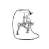 Just Taps Grosvenor Pinch Deck Mounted Bath Shower Mixer with Kit Brass with nickel finish