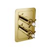 Just Taps Grosvenor Pinch Antique Brass Edition Thermostatic 1 Outlet Shower Valve – 240mm