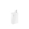 Crosswater Alo Cloakroom Unit 400 with Stone Resin Basin White Gloss AL4000FWG