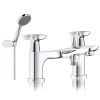 Just taps Plus Space Deck Mounted Bath Shower Mixer With Kit