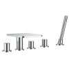 Flova Annecy 5-hole deck mounted bath and shower mixer