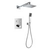 Flova GoClick® thermostatic 2-outlet shower valve with fixed head and handshower kit