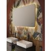 Hib Arcane Illuminated Frame Bathroom Mirror Round 80cm Black