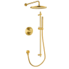 Flova Levo thermostatic 2-outlet shower valve with fixed head and sliderail kit 
