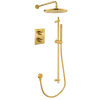 Flova Levo thermostatic 2-outlet shower valve with fixed head and slide rail kit