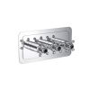 Just Taps Grosvenor Cross Thermostatic Concealed 2Outlet Shower Valve, Horizontal