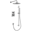 Flova Levo thermostatic 2-outlet shower valve with fixed head and sliderail kit