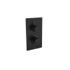Saneux COS 2 way thermostatic shower valve kit with knurled handles – Matte Black