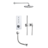 Just Taps Hugo 3 Outlet Touch Thermostat with Hand, Overhead Shower & Bath Filler