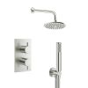Crosswater MPRO Brushed Stainless Steel Fixed Head Shower Pack with Handset – 300mm