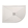 Crosswater Stone Resin Shower Trays 25mm Central Waste Offset Quadrant 800 x 1000mm (R)