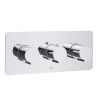 Just Taps Curve Thermostatic Concealed 2 Outlet Shower Valve, Horizontal