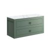 Crosswater Canvass 900 Double Drawer Unit