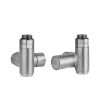 Just Taps Dual Fuel Radiator Valve Brushed Stainless Steel