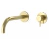 Just Tap  Vos 200mm Designer Basin Mixer Wall Mounted Brushed Brass 