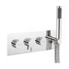 Crosswater Dial Kai Lever Thermostatic Shower Valve With 2 Way Diverter And Shower Kit-Wall Mounted