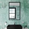 Bathroom Origins Docklands 400mm Matt Black Rectangular Mirror