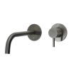 Just Tap Vos Single lever wall mounted basin mixer slim spout Brushed Black27173BBLSP