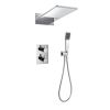Flova Essence thermostatic 3-outlet shower valve with 2-function rainshower and handshower kit