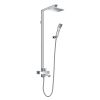 Flova Essence exposed manual shower column with hand shower set, over head shower and diverter bath spout