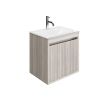Crosswater Flute 470 Wall Hung drawer Unit with Ice White Glass Basin