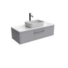 Saneux FRONTIER 120cm 1 drawer wall mounted unit – Matte Stone Grey