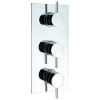 Crosswater Fusion Thermostatic Shower Valve with 3 Control - 2 Outlets