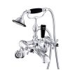 Just Taps Grosvenor Cross Black Edition Shower Mixer Wall Mounted with Kit