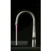 Gessi Just side lever monobloc mixer with swivel C-spout and pull-out spray with coloured LED