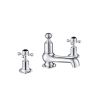 Just Taps Grosvenor Cross 3 Hole Deck Mounted Basin Mixer - Brass With Chrome Finishing