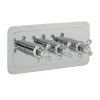 Just Taps Grosvenor Cross Grosvenor cross thermostatic concealed 3 outlet shower valve Brass with Nickel finish
