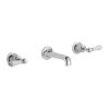 Just Taps Grosvenor Lever 3 Hole Wall Mounted Basin Mixer