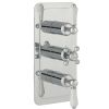 Just Taps Grosvenor Lever Thermostatic 2 Outlet Shower Valve Brass with Nickel finish