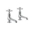 Just Taps Grosvenor Pinch Long Nose Basin Taps Brass with Nickel finish