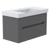 GSI Nubes Lacquer 100 x 50 2 Drawer Vanity Unitx