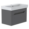 GSI Nubes Lacquer 70 x 40 1 Drawer Vanity Unit